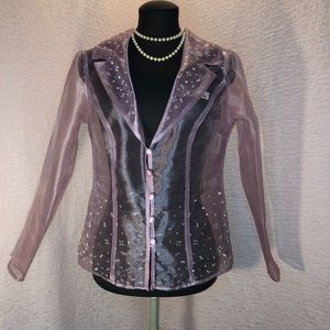 J.R.Nites By Caliendo blouse 👚 Rhinestone Buttons